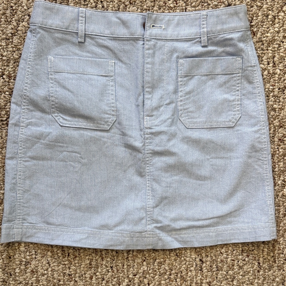 J. Crew Factory Soft Gray Denim Mini Skirt